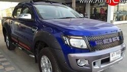 22 299 р. Комплект накладок на колёсные арки Bushwacker Ford Ranger DoubleCab дорестайлинг (2011-2016) (без крепежа, Неокрашенные)  с доставкой в г. Пермь. Увеличить фотографию 4