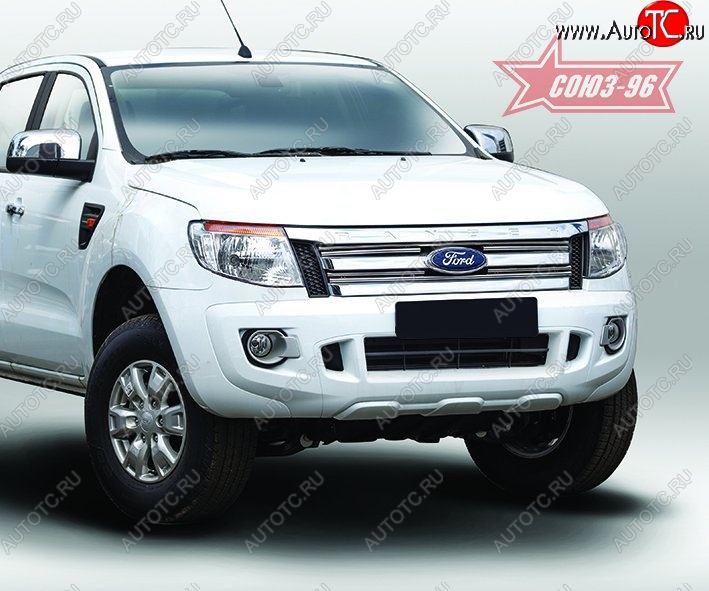 4 994 р. Декоративные элементы решетки радиатора Souz-96 (d16) Ford Ranger RapCab дорестайлинг (2011-2016)  с доставкой в г. Пермь