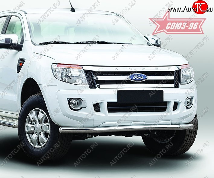14 264 р. Защита переднего бампера одинарная Souz-96 Premium (d60)  Ford Ranger ( DoubleCab,  RapCab) (2011-2016) дорестайлинг  с доставкой в г. Пермь