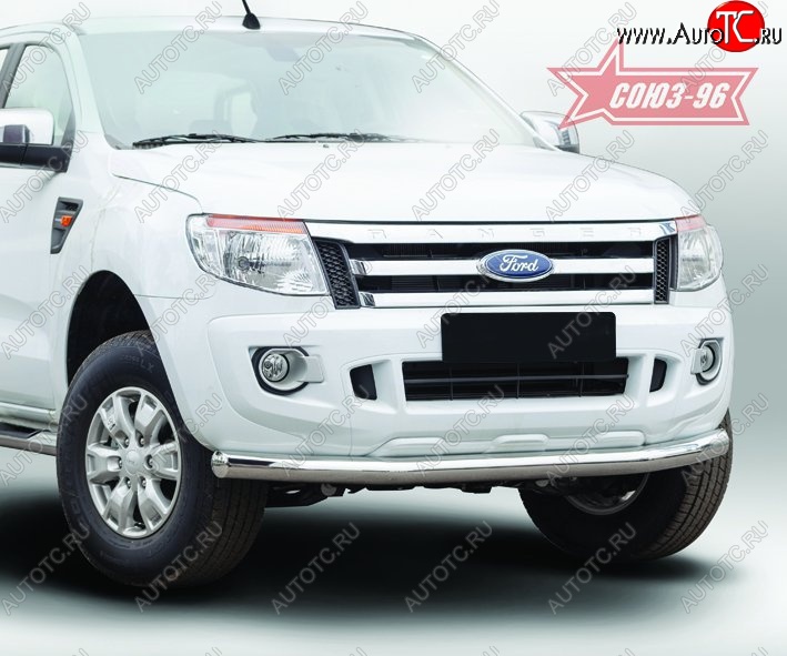 14 669 р. Защита переднего бампера одинарная Souz-96 (d76).  Ford Ranger ( DoubleCab,  RapCab) (2011-2016) дорестайлинг  с доставкой в г. Пермь