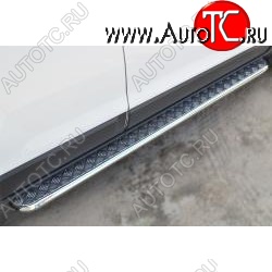 35 549 р. Широкая защита порогов с трубой диаметром 42 мм SLITKOFF v3  Ford Ranger  DoubleCab (2011-2016) дорестайлинг  с доставкой в г. Пермь