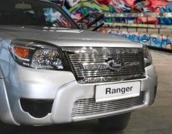 Декоративная вставка решетки радиатора Novline Ford Ranger (2006-2009) дорестайлинг