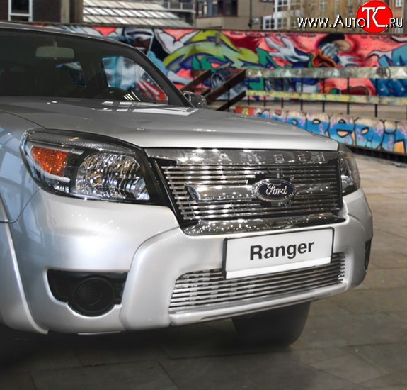 4 949 р. Декоративная вставка решетки радиатора Novline  Ford Ranger (2006-2009) дорестайлинг  с доставкой в г. Пермь