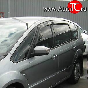 2 114 р. Дефлекторы окон (ветровики) Novline 4 шт Ford S-Max 1 дорестайлинг (2006-2010)  с доставкой в г. Пермь