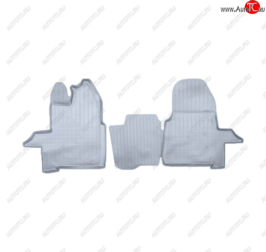2 449 р. Коврики салона Norplast Unidec  Ford Transit (2014-2022) цельнометаллический фургон (Цвет: серый)  с доставкой в г. Пермь