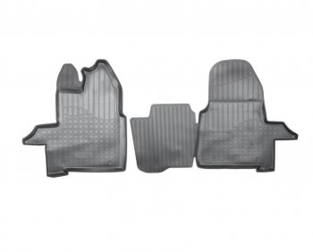 Комплект салонных ковриков Norplast Unidec Ford Transit (2014-2022) цельнометаллический фургон (Цвет: черный)