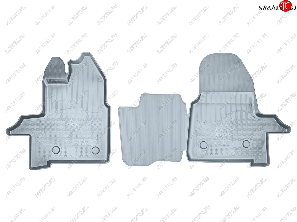 2 449 р. Коврики салона Norplast Unidec  Ford Transit  4 (2020-2025)  рестайлинг (серые)  с доставкой в г. Пермь