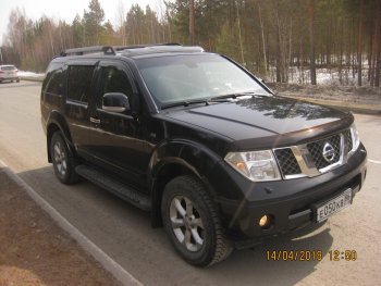 2 379 р. Передние брызговики NovLine 2 шт. Nissan Pathfinder R51 рестайлинг (2009-2014)  с доставкой в г. Пермь. Увеличить фотографию 3