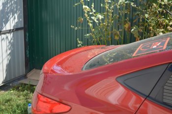 3 299 р. Лип спойлер Sport  Hyundai Solaris  RBr (2010-2017) седан дорестайлинг, седан рестайлинг (Неокрашенный)  с доставкой в г. Пермь. Увеличить фотографию 7