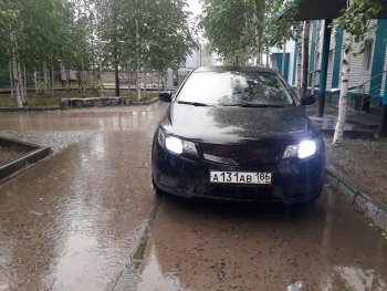 4 199 р. Решётка радиатора (Forte) RA  KIA Cerato  2 TD (2008-2013) седан (Поверхность глянец (под окраску), Неокрашенная)  с доставкой в г. Пермь. Увеличить фотографию 5
