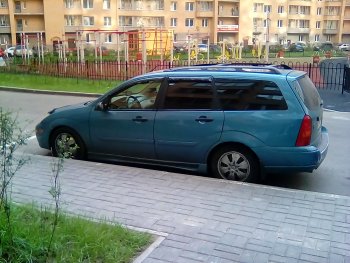 2 819 р. Пластиковые пороги Sport V2 Ford Focus 1 универсал дорестайлинг (1998-2002)  с доставкой в г. Пермь. Увеличить фотографию 2