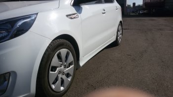 4 099 р. Пороги накладки Drive KIA Rio 3 QB хэтчбек 5 дв. рестайлинг (2015-2017) (Неокрашенные)  с доставкой в г. Пермь. Увеличить фотографию 7