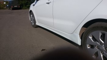 4 099 р. Пороги накладки Drive KIA Rio 3 QB хэтчбек 5 дв. рестайлинг (2015-2017) (Неокрашенные)  с доставкой в г. Пермь. Увеличить фотографию 5