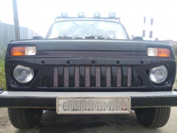3 399 р. Решетка радиатора RA (с металлик)  ВИС 2346 ( бортовой,  фургон,) (1998-2025), ВИС 23461 ( бортовой,  фургон,) (1998-2025), Лада Нива 4х4  2121 (1977-2019), Лада нива 4х4 ( 2131,  2121 Бронто,  2121,  2121 (Legend)) (2014-2025) (Поверхность шагрень (с сеткой металлик))  с доставкой в г. Пермь. Увеличить фотографию 3