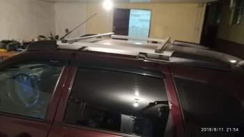 2 499 р. Рейлинги и поперечины Metall-Design (крыша с рёбрами жёсткости)  Лада Калина ( 1117,  2194) (2004-2018) универсал, универсал (Крыша с короткими рёбрами. Цвет: серебристый)  с доставкой в г. Пермь. Увеличить фотографию 6