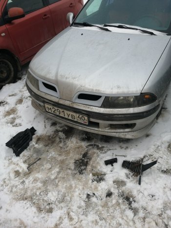 2 549 р. Решётка радиатора GT Dynamics (с литыми ресничками) Mitsubishi Carisma (1999-2004) (Неокрашенная)  с доставкой в г. Пермь. Увеличить фотографию 3