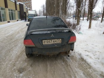 4 099 р. Средний спойлер 2.0 стандарт  Mitsubishi Lancer  9 CS (2003-2009) седан 1-ый рестайлинг, седан 2-ой рестайлинг (Без места под стоп-сигнал, Неокрашенный)  с доставкой в г. Пермь. Увеличить фотографию 8