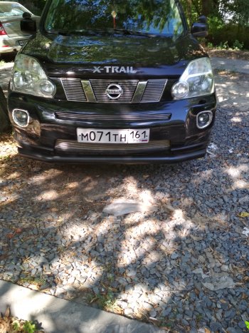 9 449 р. Защита переднего бампера из трубы d76 Slitkoff  Nissan X-trail  2 T31 (2007-2011) дорестайлинг (Цвет: серебристый)  с доставкой в г. Пермь. Увеличить фотографию 2
