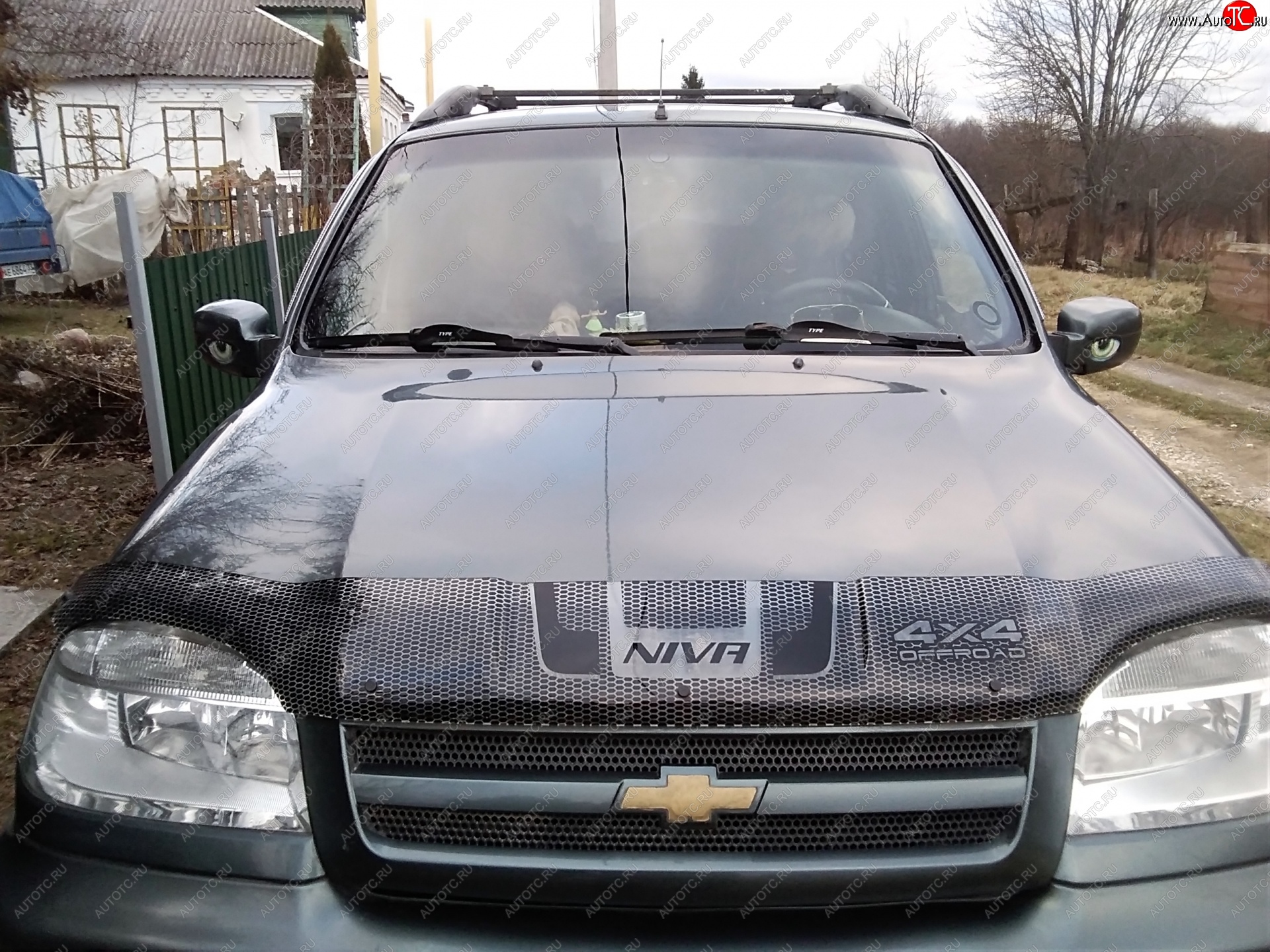 2 399 р. Дефлектор капота CA-Plastiс  Chevrolet Niva  2123 (2009-2020), Лада 2123 (Нива Шевроле) (2009-2021) (Серия Art черная)  с доставкой в г. Пермь