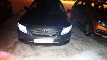 1 299 р. Комплект ресничек на фары Sport  Toyota Corolla  E150 (2006-2010) седан дорестайлинг (Неокрашенные)  с доставкой в г. Пермь. Увеличить фотографию 12