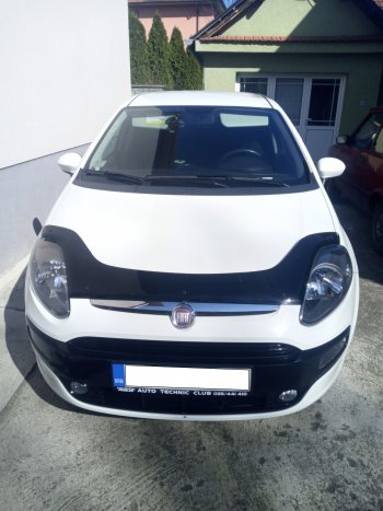 1 999 р. Дефлектор капота CA-Plastic Fiat Grande Punto (2005-2012) (Classic черный, Без надписи)  с доставкой в г. Пермь. Увеличить фотографию 3