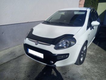 1 999 р. Дефлектор капота CA-Plastic Fiat Grande Punto (2005-2012) (Classic черный, Без надписи)  с доставкой в г. Пермь. Увеличить фотографию 2