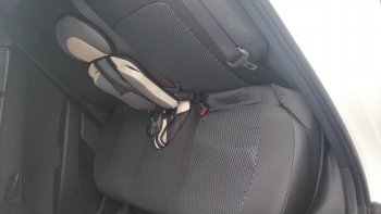 7 849 р. Чехлы для сидений Lord Autofashion Дублин (жаккард, спинка 60/40, 2 Г-образных подголовника)  Hyundai Creta  GS (2015-2021) дорестайлинг, рестайлинг (Черный, вставка Прямоугольник чёрный)  с доставкой в г. Пермь. Увеличить фотографию 4