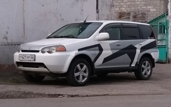 2 399 р. Дефлектор капота CA-Plastiс  Honda HR-V ( GH1,GH2,  GH3, GH4,  GH1, GH2) (1998-2005) дорестайлинг 3 дв., дорестайлинг 5 дв., рестайлинг 3 дв., рестайлинг 5 дв. (Шелкография серебро)  с доставкой в г. Пермь. Увеличить фотографию 2