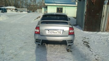 6 899 р. Задний бампер на автомобиль Лекс  Лада Приора  2172 (2008-2014) хэтчбек дорестайлинг (Неокрашенный)  с доставкой в г. Пермь. Увеличить фотографию 4