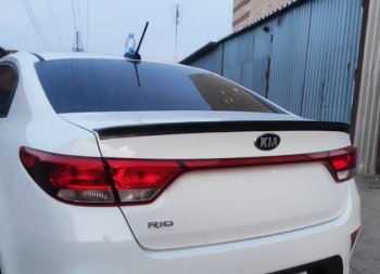 1 459 р. Лип спойлер RA KIA Rio 4 FB дорестайлинг седан (2016-2020) (Неокрашенный)  с доставкой в г. Пермь. Увеличить фотографию 7