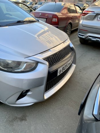 13 499 р. Передний бампер Lexus Style  Hyundai Solaris  RBr (2010-2014) седан дорестайлинг, хэтчбэк дорестайлинг (Неокрашенный)  с доставкой в г. Пермь. Увеличить фотографию 8