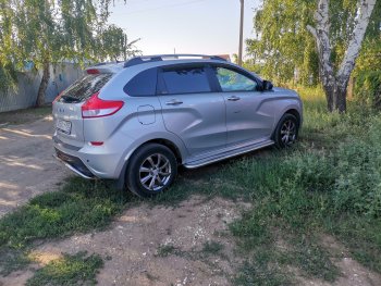 7 949 р. Рейлинги Petroil Tuning  Лада XRAY (2016-2022) (Серебристый муар)  с доставкой в г. Пермь. Увеличить фотографию 7