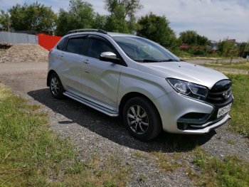 7 949 р. Рейлинги Petroil Tuning  Лада XRAY (2016-2022) (Серебристый муар)  с доставкой в г. Пермь. Увеличить фотографию 8
