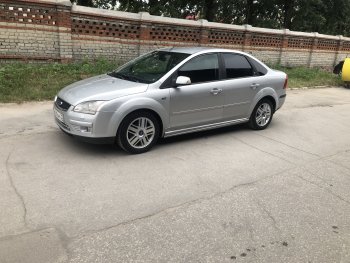1 439 р. Пороги накладки Autodemic (установка под штатный брызговик) Ford Focus 2 седан рестайлинг (2007-2011) (Текстурная поверхность)  с доставкой в г. Пермь. Увеличить фотографию 6