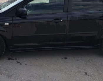 1 439 р. Пороги накладки Autodemic (установка под штатный брызговик) Ford Focus 2 седан рестайлинг (2007-2011) (Текстурная поверхность)  с доставкой в г. Пермь. Увеличить фотографию 8