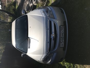 2 299 р. Дефлектор капота CA-Plastiс  Chevrolet Epica  V250 (2006-2012) (Шелкография серебро)  с доставкой в г. Пермь. Увеличить фотографию 2