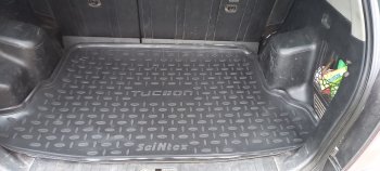 1 539 р. Коврик в багажник SeiNtex (полимер) Hyundai Tucson JM (2004-2010)  с доставкой в г. Пермь. Увеличить фотографию 3