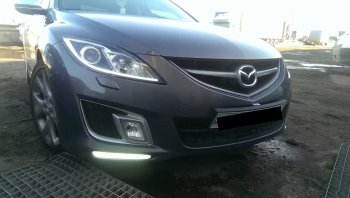 5 299 р. Передний бампер SAT (SPORT) Mazda 6 GH дорестайлинг универсал (2007-2010) (Неокрашенный)  с доставкой в г. Пермь. Увеличить фотографию 3