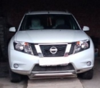 1 169 р. Защита переднего бампера Souz-96 (d60) Nissan Terrano D10 рестайлинг (2016-2022)  с доставкой в г. Пермь. Увеличить фотографию 2
