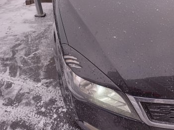 799 р. Реснички на фары KURAJ KIA Ceed 1 ED рестайлинг, хэтчбэк 5 дв. (2010-2012) (Неокрашенные)  с доставкой в г. Пермь. Увеличить фотографию 4