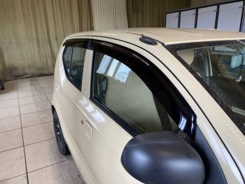 1 899 р. Ветровики дверей CA-Plastic Suzuki Alto HA36/36V хэтчбек 5 дв. дорестайлинг (2014-2021) (Classic полупрозрачный)  с доставкой в г. Пермь. Увеличить фотографию 4