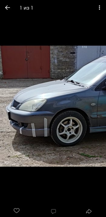 5 749 р. Накладка переднего бампера Sport 2.0  Mitsubishi Lancer  9 CS (2005-2009) седан 2-ой рестайлинг, универсал 2-ой рестайлинг (Неокрашенная)  с доставкой в г. Пермь. Увеличить фотографию 2