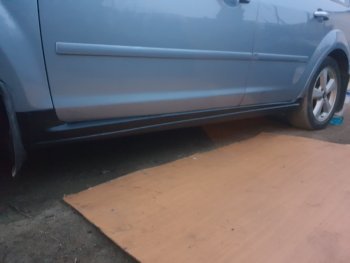 1 439 р. Пороги накладки Autodemic (установка под штатный брызговик) Ford Focus 2 седан рестайлинг (2007-2011) (Текстурная поверхность)  с доставкой в г. Пермь. Увеличить фотографию 9