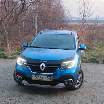 6 469 р. Рейлинги Petroil Tuning Комфорт  Renault Logan  2 - Logan Stepway (Черный муар)  с доставкой в г. Пермь. Увеличить фотографию 9