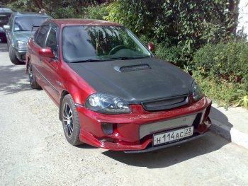 7 299 р. Передний бампер VeilSide Honda Civic EJ,EK,EM седан дорестайлинг (1995-1998) (кузов: седан)  с доставкой в г. Пермь. Увеличить фотографию 7