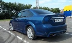4 199 р. Пороги накладки FT Ford Focus 2 седан рестайлинг (2007-2011) (Неокрашенные)  с доставкой в г. Пермь. Увеличить фотографию 3