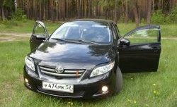 1 299 р. Комплект ресничек на фары Sport  Toyota Corolla  E150 (2006-2010) седан дорестайлинг (Неокрашенные)  с доставкой в г. Пермь. Увеличить фотографию 2
