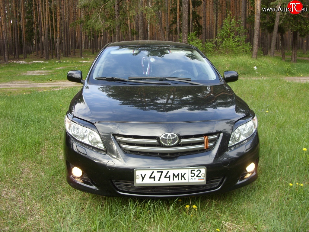 1 299 р. Комплект ресничек на фары Sport  Toyota Corolla  E150 (2006-2010) седан дорестайлинг (Неокрашенные)  с доставкой в г. Пермь
