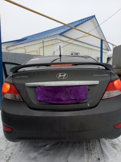 4 389 р. Спойлер M-VRS V2 Hyundai Solaris RBr седан рестайлинг (2014-2017) (Неокрашенный)  с доставкой в г. Пермь. Увеличить фотографию 3
