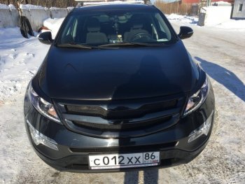 1 299 р. Реснички на фары Tuning-Sport KIA Sportage 3 SL дорестайлинг (2010-2014) (Неокрашенные)  с доставкой в г. Пермь. Увеличить фотографию 3